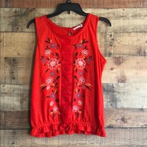 Live to be Spoiled embroidered medium tank